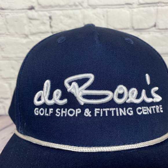 AHEAD Baseball Hat Rope Cap Snapback Navy Blue de Boer's Golf Shop Floral Bill - Picture 6 of 9